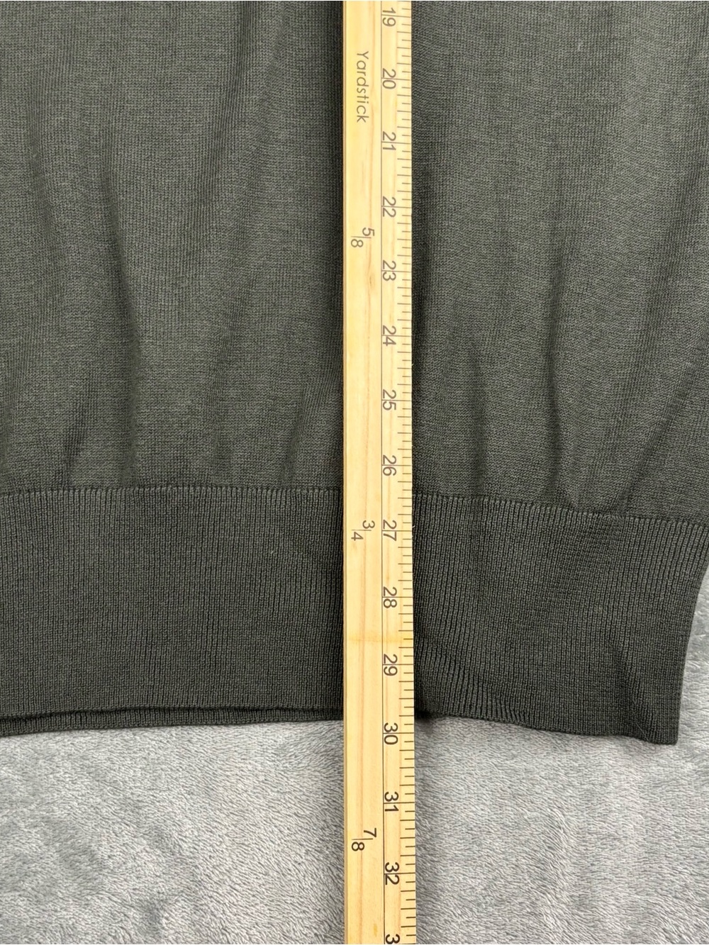 AllSaints Sweater Mens XL Green Nomo Crew Wool Blend Pullover Logo Tight Knit - Picture 15 of 16